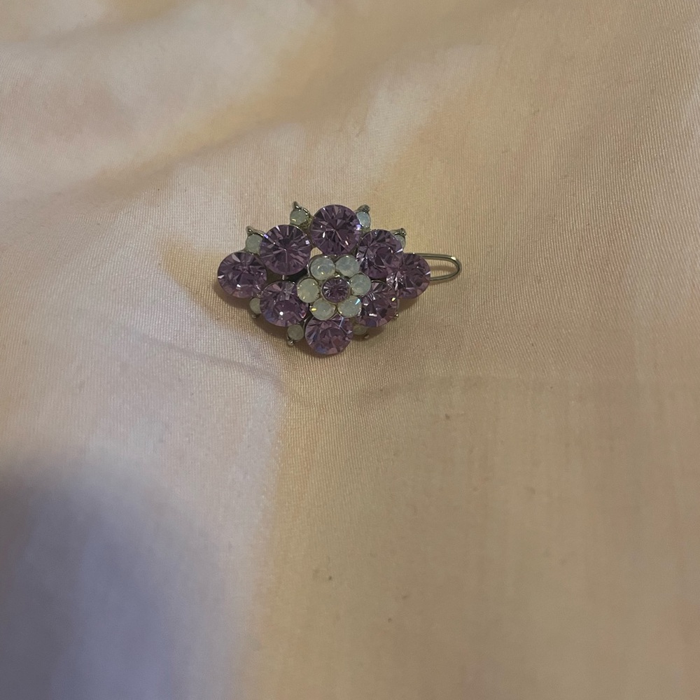 Pink Crystal tiny Hair Clip